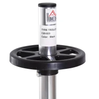 HOMCOM Professional Mobile Car Wheel Stand Tree Trolley Storage Tyre Protection 255 mm Width(m-12)