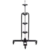 HOMCOM Professional Mobile Car Wheel Stand Tree Trolley Storage Tyre Protection 255 mm Width(m-7)