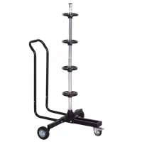 HOMCOM Professional Mobile Car Wheel Stand Tree Trolley Storage Tyre Protection 255 mm Width(m-5)