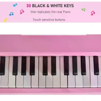 HOMCOM 30 Keys Mini Kids Piano for Child with Music Stand and Bench Best Gifts Toy(m-5)