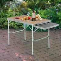 Outsunny 3ft Aluminium MDF-Top Folding Picnic Table Portable Camping Table(m-15)
