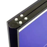HOMCOM Folding 5ft Mini Compact Table Tennis Top Ping Pong Table Set Professional Net Games Sports Training Play Blue(m-12)