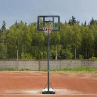 HOMCOM Portable Basketball Hoop Stand 231-305cm Height Adjustable w/ Moving Wheels(m-10)