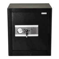 HOMCOM Steel Anti-Theft Duo-Lock Safe Black(m-9)