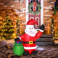HOMCOM Inflatable Blow up Christmas Santa Claus 120cm LED