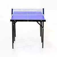 HOMCOM Folding 5ft Mini Compact Table Tennis Top Ping Pong Table Set Professional Net Games Sports Training Play Blue(m-8)