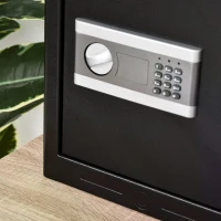 HOMCOM Steel Anti-Theft Duo-Lock Safe Black(m-6)