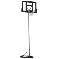 HOMCOM Portable Basketball Hoop Stand 231-305cm Height Adjustable w/ Moving Wheels(m-11)
