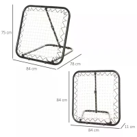 HOMCOM Angle Adjustable Rebounder Net Goal Training Set Football, Baseball(m-3)