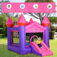 Outsunny Bounce Castle Inflatable Trampoline Slide for Kids w/ inflator 3.5 x 2.5 x 2.7m(m-6)