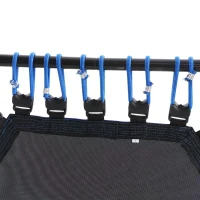 HOMCOM 40" Mini Hexagon Steel Frame Trampoline with Anti-slip Rubber Pads Blue(m-11)