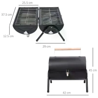 Outsunny Portable Charcoal BBQ Grill(m-3)