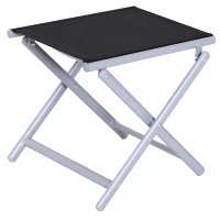 Outsunny Aluminium Texteline Garden Portable Stool Folding Travel Chair Footrest Outdoor Patio Camping Hiking Fishing Seat(m-1)