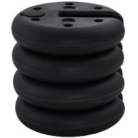 Outsunny 4 Pcs Gazebo Weighted Base Set, HDPE-Black