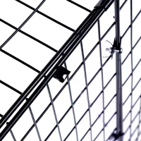 HOMCOM Extendable Fire Guard Screen, Freestanding Fire Screen Spark Guard, Folding Fireplace Cover, Wire Mesh, 81.5-160cm, Black(m-8)