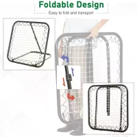 HOMCOM Angle Adjustable Rebounder Net Goal Training Set Football, Baseball(m-5)