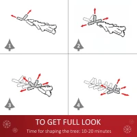 HOMCOM 2FT Pre-lit Artificial Christmas Tree Tabletop Multicoloured Fibre Optic Xmas Decoration w/ LED Lights Pot Table Desk - Green(m-7)