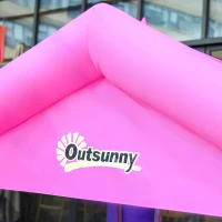 Outsunny Bounce Castle Inflatable Trampoline Slide for Kids w/ inflator 3.5 x 2.5 x 2.7m(m-11)