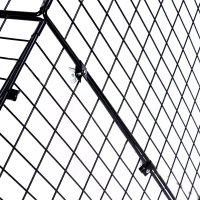 HOMCOM Extendable Fire Guard Screen, Freestanding Fire Screen Spark Guard, Folding Fireplace Cover, Wire Mesh, 81.5-160cm, Black(m-9)