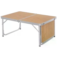Outsunny 3ft Aluminium MDF-Top Folding Picnic Table Portable Camping Table(m-14)