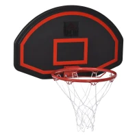HOMCOM Basketball Hoop Backboard and Red Rim Combo Kit w/ PE Net for Teenagers and Adults Door Wall Room(m-1)