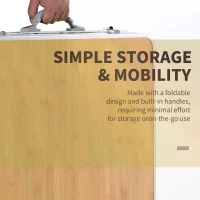 Outsunny 3ft Aluminium MDF-Top Folding Picnic Table Portable Camping Table(m-4)