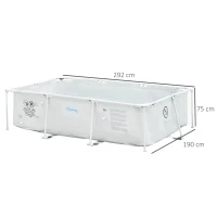 Outsunny Steel Frame Swimming Pool w/ Filter Pump and Reinforced Sidewalls Rust Resistant(m-3)
