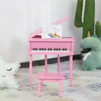 HOMCOM 30 Keys Mini Kids Piano for Child with Music Stand and Bench Best Gifts Toy(m-10)