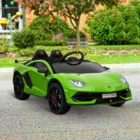HOMCOM Lamborghini SVJ 12V Kids Electric Ride On Car Sport Racing Toy RC for 3-8 Yrs(m-8)