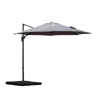 Outsunny 4 Pcs Portable Umbrella Base, Φ4.6 cm, HDPE-Black