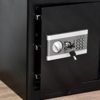 HOMCOM Steel Anti-Theft Duo-Lock Safe Black(m-5)