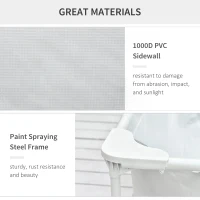 Outsunny Steel Frame Swimming Pool w/ Filter Pump and Reinforced Sidewalls Rust Resistant(m-6)