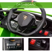 HOMCOM Lamborghini SVJ 12V Kids Electric Ride On Car Sport Racing Toy RC for 3-8 Yrs(m-4)