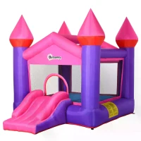 Outsunny Bounce Castle Inflatable Trampoline Slide for Kids w/ inflator 3.5 x 2.5 x 2.7m(m-9)