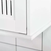 kleankin Bathroom Mirror Cabinet, Wall Mounted Storage Cupboard with Double Doors and Adjustable Shelf, Bathroom Organizer, White(m-9)