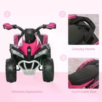 HOMCOM Ride on Toy for Kids 4 Wheel Foot-to-Floor Sliding Walking Car Toy Motorcycle Baby Walker Toddler Toys for for 18-36 Months Boys and Girls(m-7)