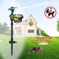 PawHut Jet Spray-Sprinkler Sensor Animal Repeller Motion Activated Scarecrow Adjustable(m-1)