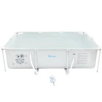 Outsunny Steel Frame Swimming Pool w/ Filter Pump and Reinforced Sidewalls Rust Resistant(m-11)