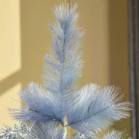 HOMCOM Indoor Christmas Tree Artificial Berry Snow Xmas Decoration with Metal Stand and 222 Tips (5FT(150CM))(m-8)