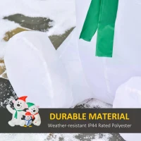 HOMCOM 4ft Christmas Inflatable Decoration with Two Bears and Penguin Light Up Outdoor Blow Up Decorations Xmas Decor for Holiday Party Garden(m-5)