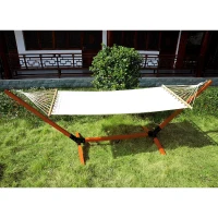 Outsunny Single Wooden Hammock-White(m-2)