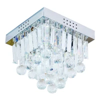 HOMCOM K9 Crystal 5 Light Ceiling Pendant Fixture(m-2)