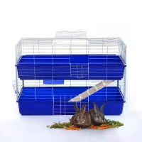 PawHut Small Animal Hutch, size (118 x79 x58cm)(m-2)