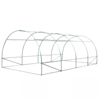 Outsunny Serre de Jardin Tunnel en Métal Vert 6 x 3 x 2 cm(m-14)