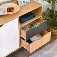 HOMCOM Sideboard Table Cabinet with Storage 2 Drawers Cabinet Bedroom Storage Furniture(m-9)