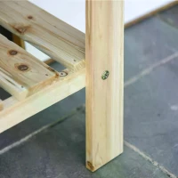 Outsunny Wooden Raised Plant Stand Outdoor Flower Bed Box with Clapboard 100 x 40 x 84cm(m-8)