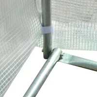 Outsunny Serre de Jardin à 8 fenêtres Blanc 304 x 83 x 28 cm(m-8)