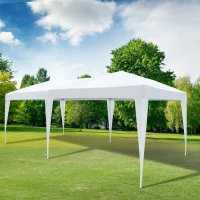 Outsunny Pop Up Gazebo 3 x 6m, Foldable Canopy Tent with Carrying Bag for Outdoor Garden Patio Party, White(m-2)