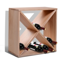 HOMCOM Wooden 24 Bottles Wine Rack