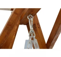 Homcom Balancoire de Jardin Deux Places Blanc 162 x 130 x 185 cm(m-11)